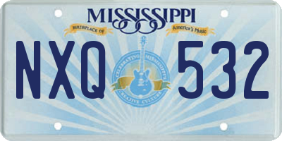 MS license plate NXQ532