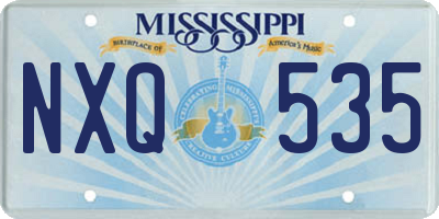 MS license plate NXQ535