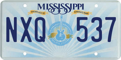 MS license plate NXQ537
