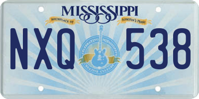 MS license plate NXQ538