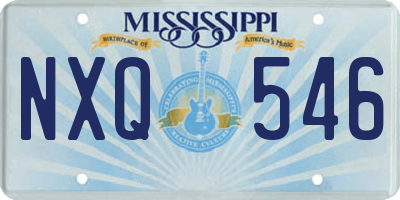 MS license plate NXQ546