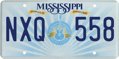 MS license plate NXQ558