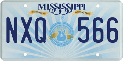 MS license plate NXQ566