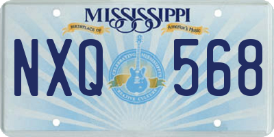 MS license plate NXQ568