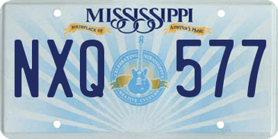 MS license plate NXQ577