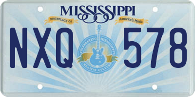 MS license plate NXQ578