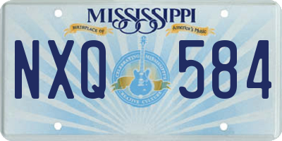 MS license plate NXQ584