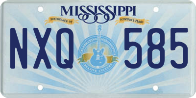MS license plate NXQ585