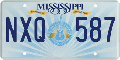 MS license plate NXQ587