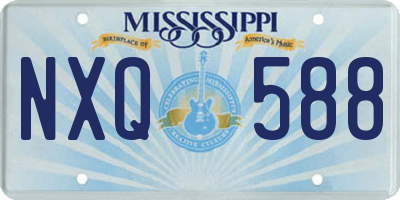 MS license plate NXQ588