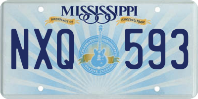 MS license plate NXQ593