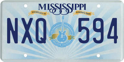 MS license plate NXQ594