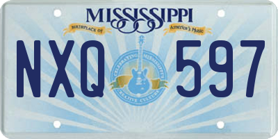 MS license plate NXQ597