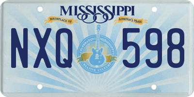 MS license plate NXQ598