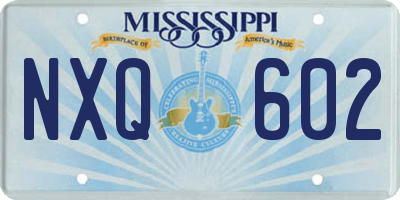 MS license plate NXQ602