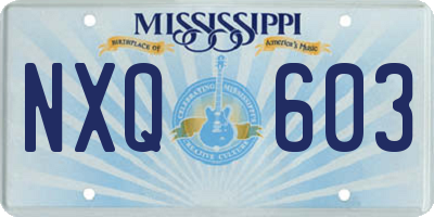 MS license plate NXQ603