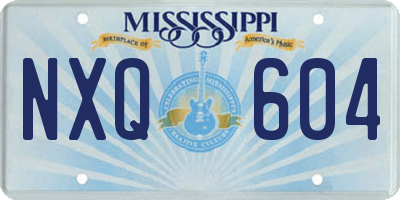 MS license plate NXQ604