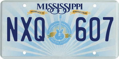 MS license plate NXQ607