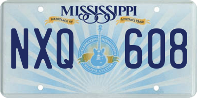 MS license plate NXQ608