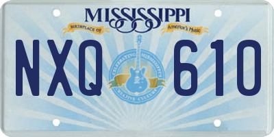 MS license plate NXQ610
