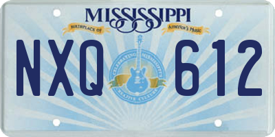 MS license plate NXQ612