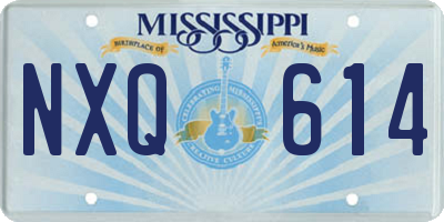 MS license plate NXQ614