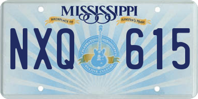 MS license plate NXQ615