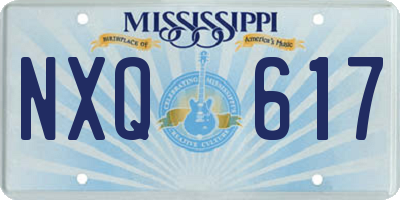 MS license plate NXQ617