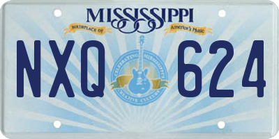 MS license plate NXQ624