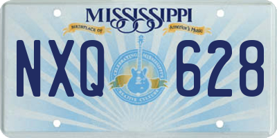 MS license plate NXQ628