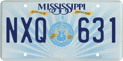 MS license plate NXQ631