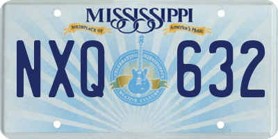 MS license plate NXQ632