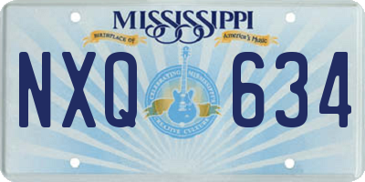 MS license plate NXQ634