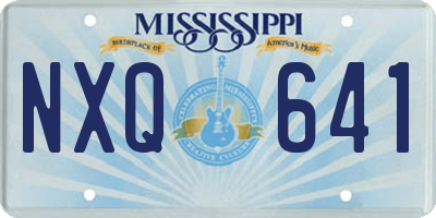 MS license plate NXQ641