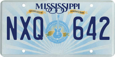 MS license plate NXQ642