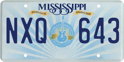 MS license plate NXQ643