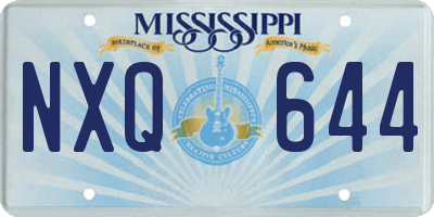MS license plate NXQ644