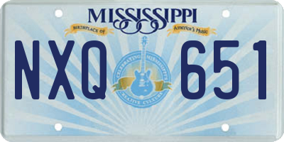 MS license plate NXQ651