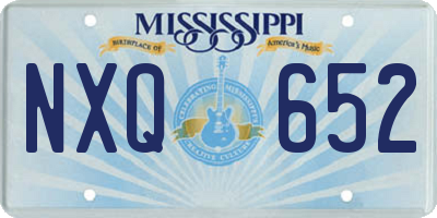 MS license plate NXQ652