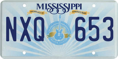 MS license plate NXQ653