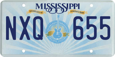 MS license plate NXQ655