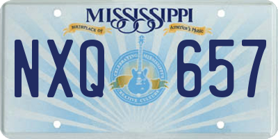 MS license plate NXQ657