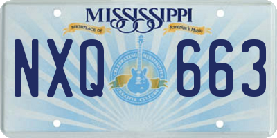 MS license plate NXQ663