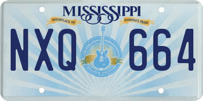 MS license plate NXQ664