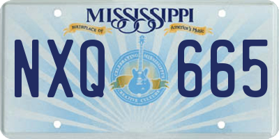 MS license plate NXQ665