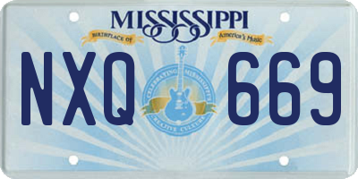 MS license plate NXQ669