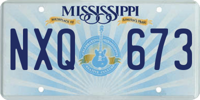 MS license plate NXQ673