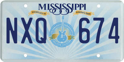 MS license plate NXQ674