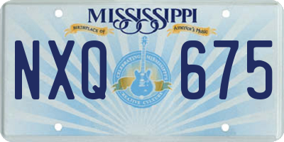 MS license plate NXQ675