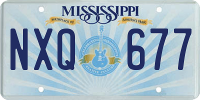 MS license plate NXQ677